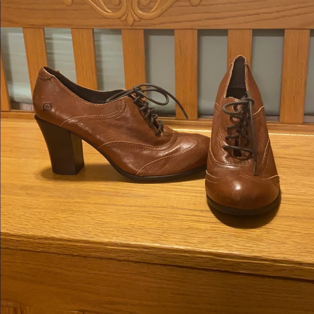 Brown Leather Booties